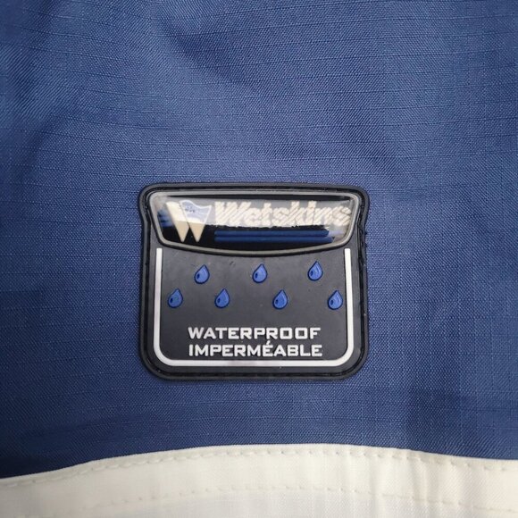 Wetskins Ladies Size Small Blue & White Waterproof 2 piece Rain Suit - Picture 10 of 16